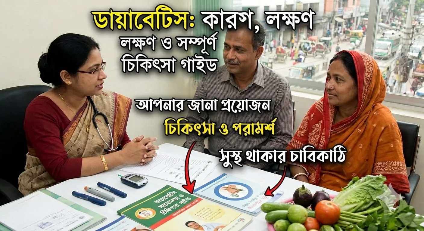 🩺 ডায়াবেটিস কী? কারণ, লক্ষণ ও সম্পূর্ণ চিকিৎসা গাইড (বাংলাদেশ)