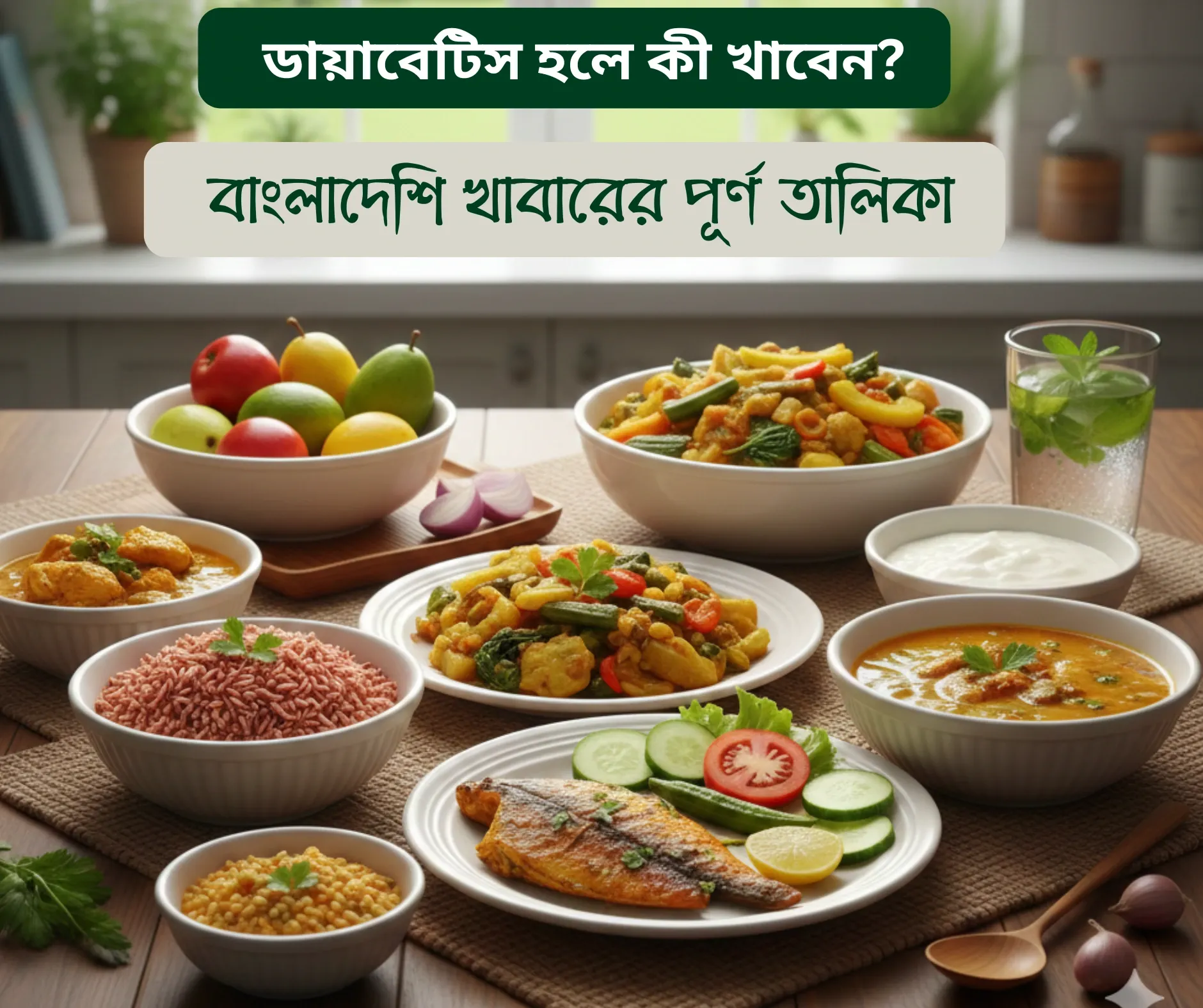 ডায়াবেটিস হলে কী খাবেন? বাংলাদেশি খাবারের পূর্ণ তালিকা