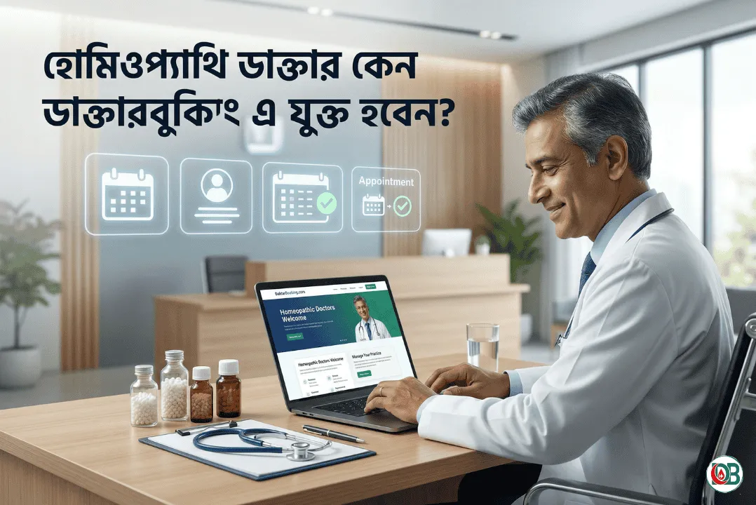 হোমিওপ্যাথি ডাক্তার কেন ডাক্তারবুকিং (DaktarBooking)-এ যুক্ত হবেন? আপনার পেশাগত সাফল্যের নতুন দিগন্ত